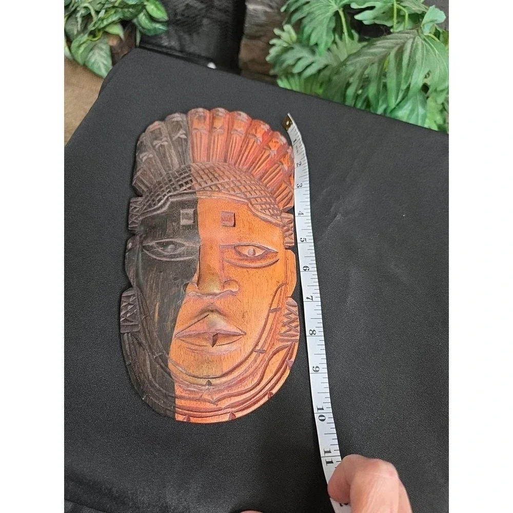 Wood Carving Wall Face Mask ~ Tribal Face Mask.
